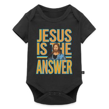 Jésus est la réponse - Jesus ist die Antwort - Body à manches courtes Premium Bébé - noir - Devant