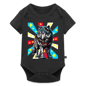 Tattoo Wolf Wolves - Baby Premium short-sleeve bodysuit - black - Front