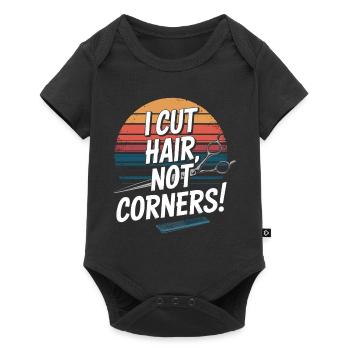 Ich schneide Haare, keine Ecken! - Baby Premium Kurzarmbody - Schwarz - Vorne