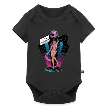Disco Wonderland Rétro Glamour Danse - Body à manches courtes Premium Bébé - noir - Devant
