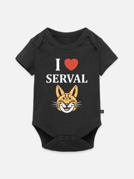 Serval - Baby Premium Kurzarmbody - Schwarz