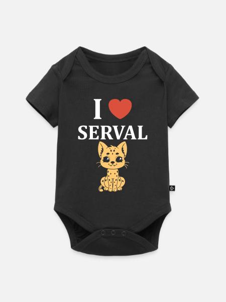 Serval - Baby Premium Kurzarmbody - Schwarz