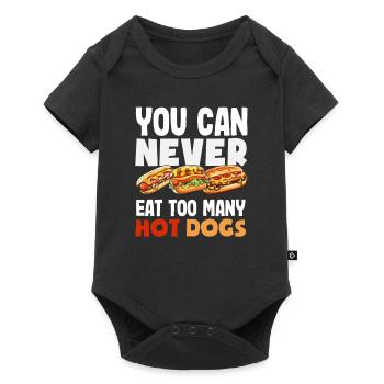 Amateur de hot-dogs, on ne mange jamais assez - Body à manches courtes Premium Bébé - noir - Devant
