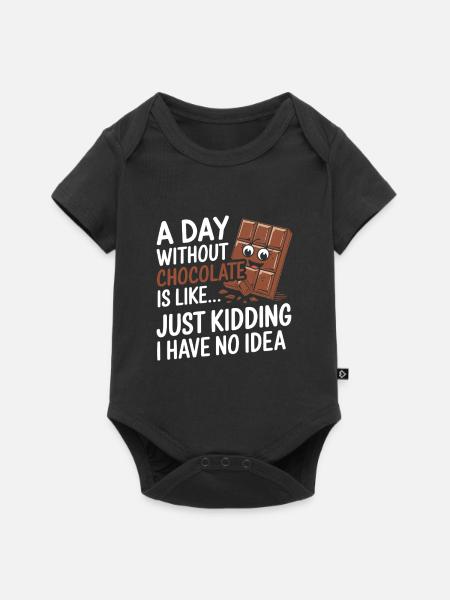 Schokolade - Baby Premium Kurzarmbody - Schwarz
