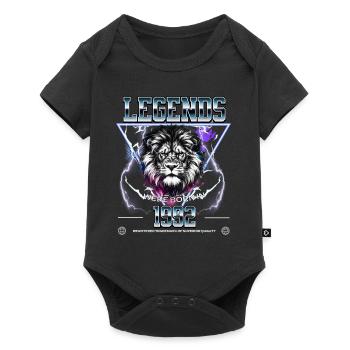 1992 Birthday Legend Leo - Baby Premium short-sleeve bodysuit - black - Front