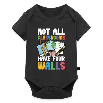 Not all classrooms have four walls - Baby Premium short-sleeve bodysuit - black - Front