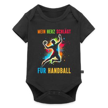 Amateurs de handball Joueurs de sport de handball - Body à manches courtes Premium Bébé - noir - Devant