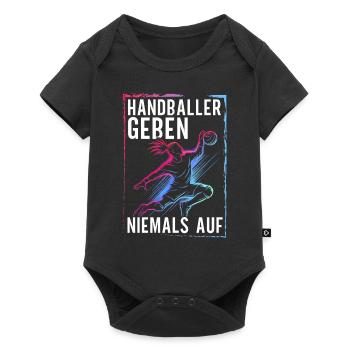 Amateurs de handball Joueurs de sport de handball - Body à manches courtes Premium Bébé - noir - Devant