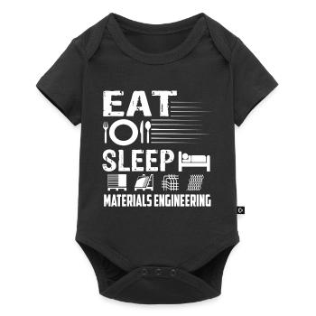 Materials Engineer Eat Sleep Materials Engineering - Baby Premium short-sleeve bodysuit - black - Front