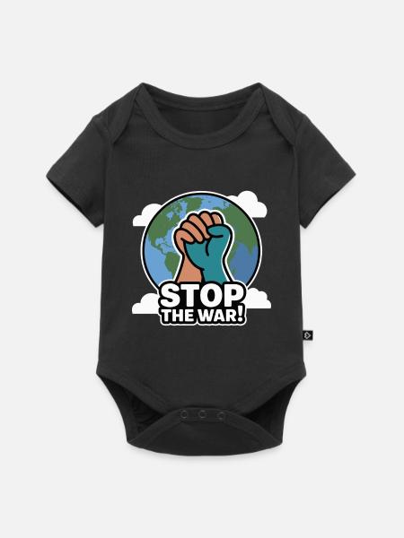 STOPPT DEN KRIEG - Baby Premium Kurzarmbody - Schwarz