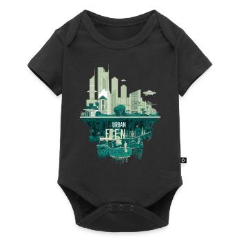 Urban Eden Conception de paysage urbain futuriste - Body à manches courtes Premium Bébé - noir - Devant