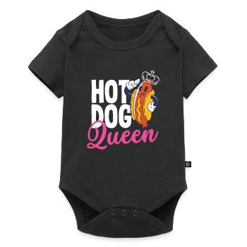 Hot Dog Queen for Hot Dog Lover - Baby Premium short-sleeve bodysuit - black - Front