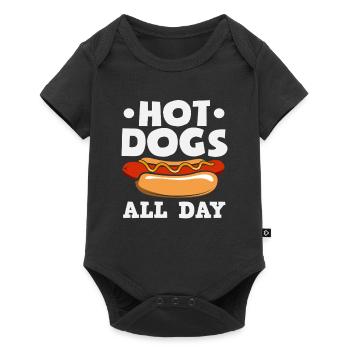 Amateur de hot-dogs Hot-dogs toute la journée - Body à manches courtes Premium Bébé - noir - Devant