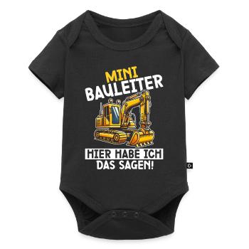 Children Construction Manager Project Manager Contractor - Baby Premium short-sleeve bodysuit - black - Front