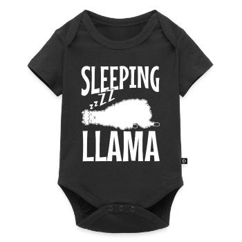 Llama Cute Llama Alpaca Sleeping Llama - Baby Premium short-sleeve bodysuit - black - Front