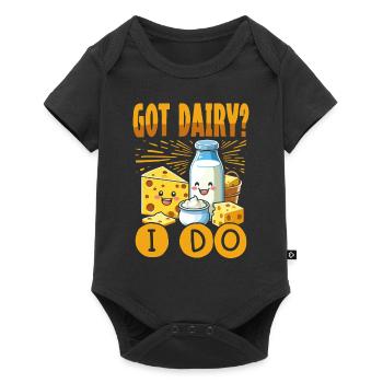 Lactose tolerant Milk lovers Cheese lovers - Baby Premium short-sleeve bodysuit - black - Front