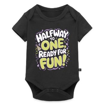Semi-Annual Birthday: On the Way to One, - Baby Premium short-sleeve bodysuit - black - Front