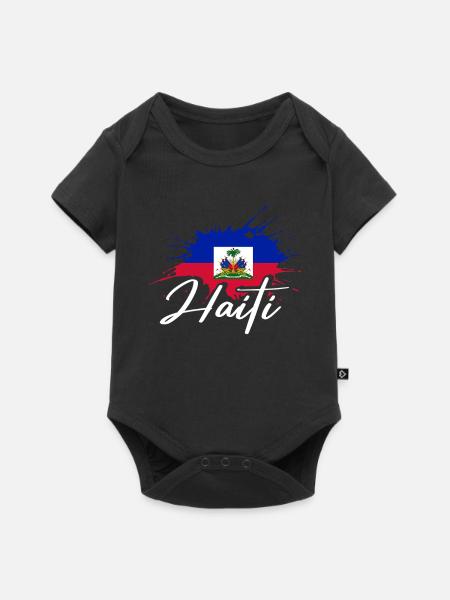 Haiti Haitianer Karibik Urlaub - Baby Premium Kurzarmbody - Schwarz