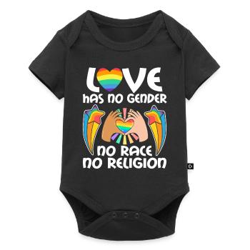 LGBTQIA+ Lesbians, Gays, Equality - Baby Premium short-sleeve bodysuit - black - Front