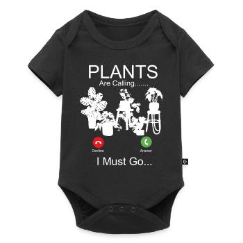 Plant Lover Gardening Monstera - Baby Premium Kurzarmbody - Schwarz - Vorne