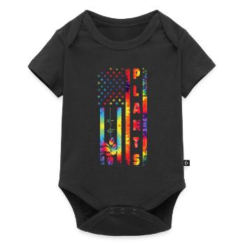 Plant Lover Gardening American - Baby Premium Kurzarmbody - Schwarz - Vorne