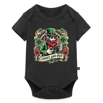 St. Patrick's Day Gaming Leprechaun Clover And Out - Baby Premium short-sleeve bodysuit - black - Front