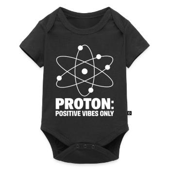 Proton Positive Vibes Atom Design - Baby Premium Kurzarmbody - Schwarz - Vorne