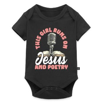 Poetry Slam Rhyme Slam Poetry Poet Poems - Baby Premium short-sleeve bodysuit - black - Front