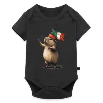 Wasserschwein - Baby Premium Kurzarmbody - Schwarz - Vorne