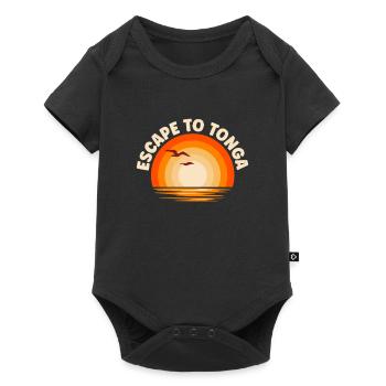 I'm fleeing to Tonga - Baby Premium short-sleeve bodysuit - black - Front