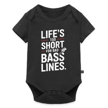Basse, Guitariste, Musicien, Matériel, Funk, Rock, Jazz - Body à manches courtes Premium Bébé - noir - Devant