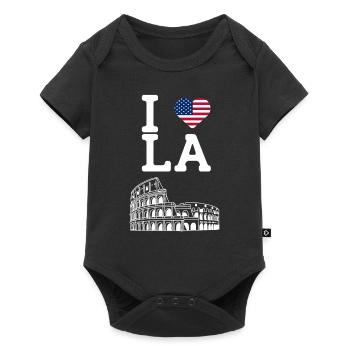 J’aime Los Angeles Cool Heart Flag Colosseum Jeu de mots - Body à manches courtes Premium Bébé - noir - Devant