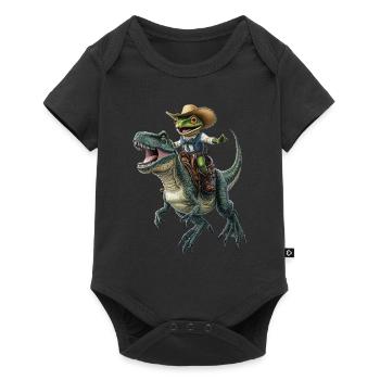 Frosch - Baby Premium Kurzarmbody - Schwarz - Vorne