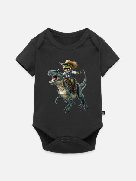 Frosch - Baby Premium Kurzarmbody - Schwarz