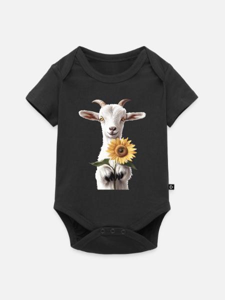Lama - Baby Premium Kurzarmbody - Schwarz