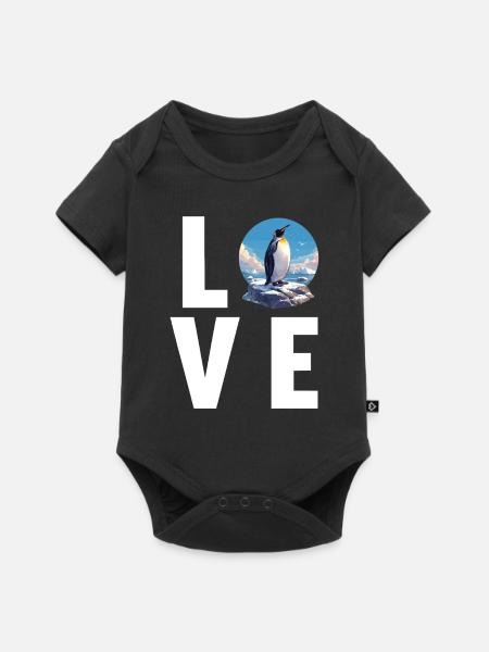 Pinguine Pinguin - Baby Premium Kurzarmbody - Schwarz