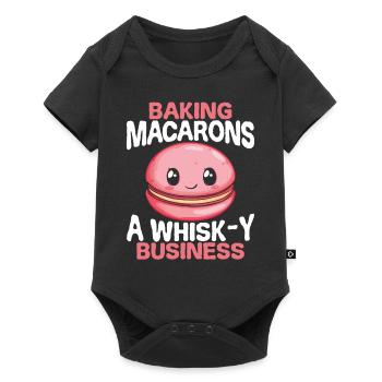 Macaron Bäcker Konditor Macaron-Liebhaber - Baby Premium Kurzarmbody - Schwarz - Vorne