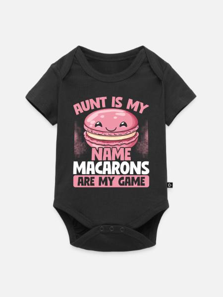 Macaron Bäcker Konditor Macaron-Liebhaber - Baby Premium Kurzarmbody - Schwarz