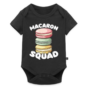 Macaron Bäcker Konditor Macaron-Liebhaber - Baby Premium Kurzarmbody - Schwarz - Vorne