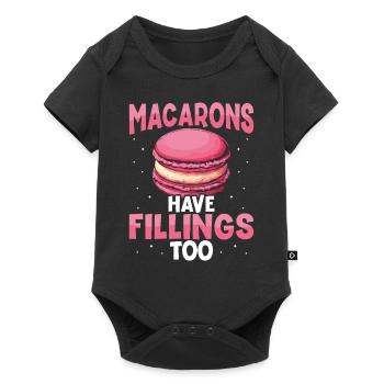 Macaron Bäcker Konditor Macaron-Liebhaber - Baby Premium Kurzarmbody - Schwarz - Vorne