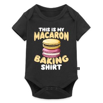 Macaron Bäcker Konditor Macaron-Liebhaber - Baby Premium Kurzarmbody - Schwarz - Vorne