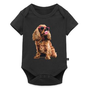 Cocker Spaniel - Baby Premium Kurzarmbody - Schwarz - Vorne