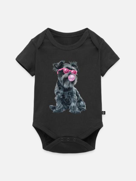 Schnauzer - Baby Premium Kurzarmbody - Schwarz
