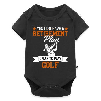 My retirement plan is to play golf - Baby Premium short-sleeve bodysuit - black - Front