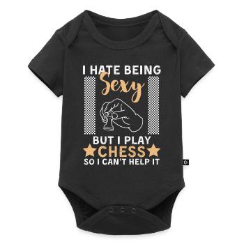 Funny Chess Saying Chess Player - Baby Premium short-sleeve bodysuit - black - Front