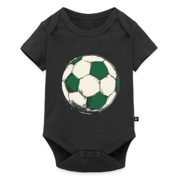 Green football for teams and clubs - Baby Premium short-sleeve bodysuit - black - Front