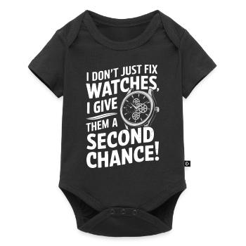 Je ne me contente pas de réparer des montres ; Je leur donne un deuxième cha - Body à manches courtes Premium Bébé - noir - Devant