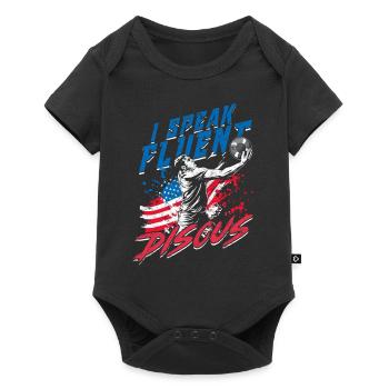Diskuswurf I Speak Fluent Discus - Baby Premium Kurzarmbody - Schwarz - Vorne