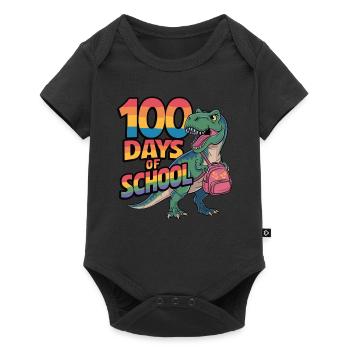 100e jour d’école 100 jour d’école des enfants - Body à manches courtes Premium Bébé - noir - Devant