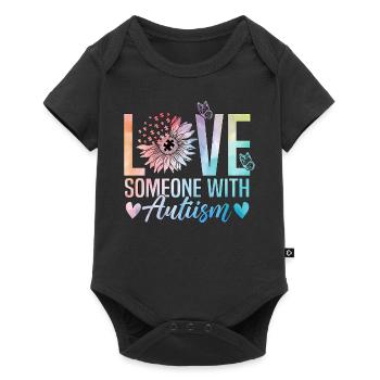 Love someone with autism - Baby Premium short-sleeve bodysuit - black - Front